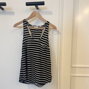 Joie Black and White Striped Camisole
